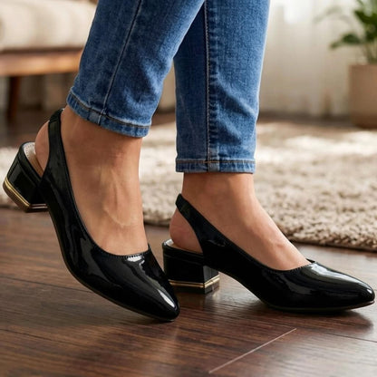 Patent Slingback Pumps - MSBP|2350