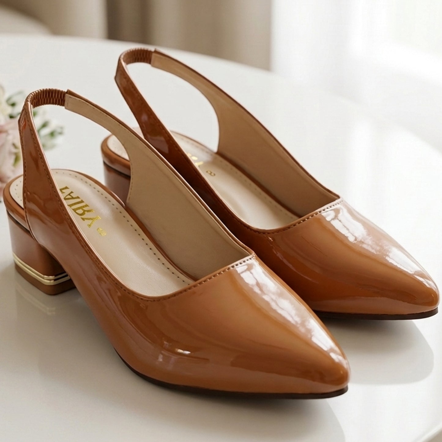 Patent Slingback Pumps - MSBP|2350