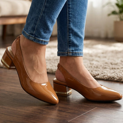 Patent Slingback Pumps - MSBP|2350