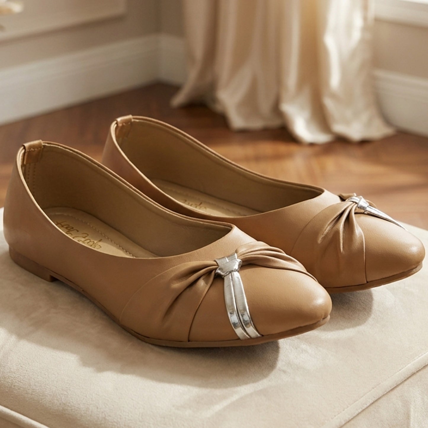 Ruched Knot Flat Pumps - MSK|1765