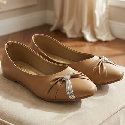 Ruched Knot Flat Pumps - MSK|1765