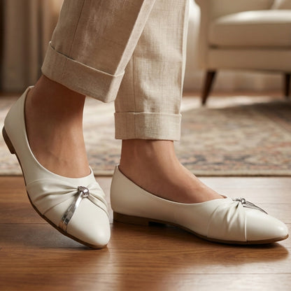 Ruched Knot Flat Pumps - MSK|1765