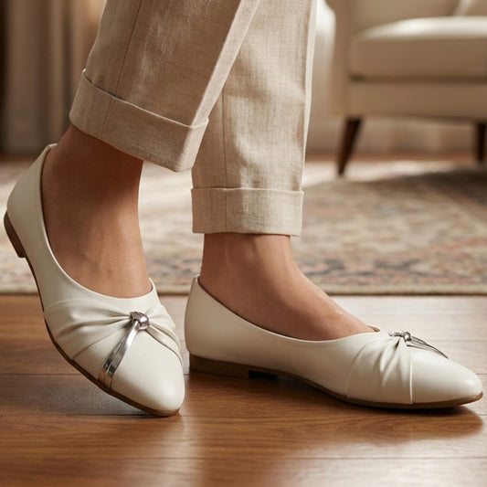Ruched Knot Flat Pumps - MSK|1765