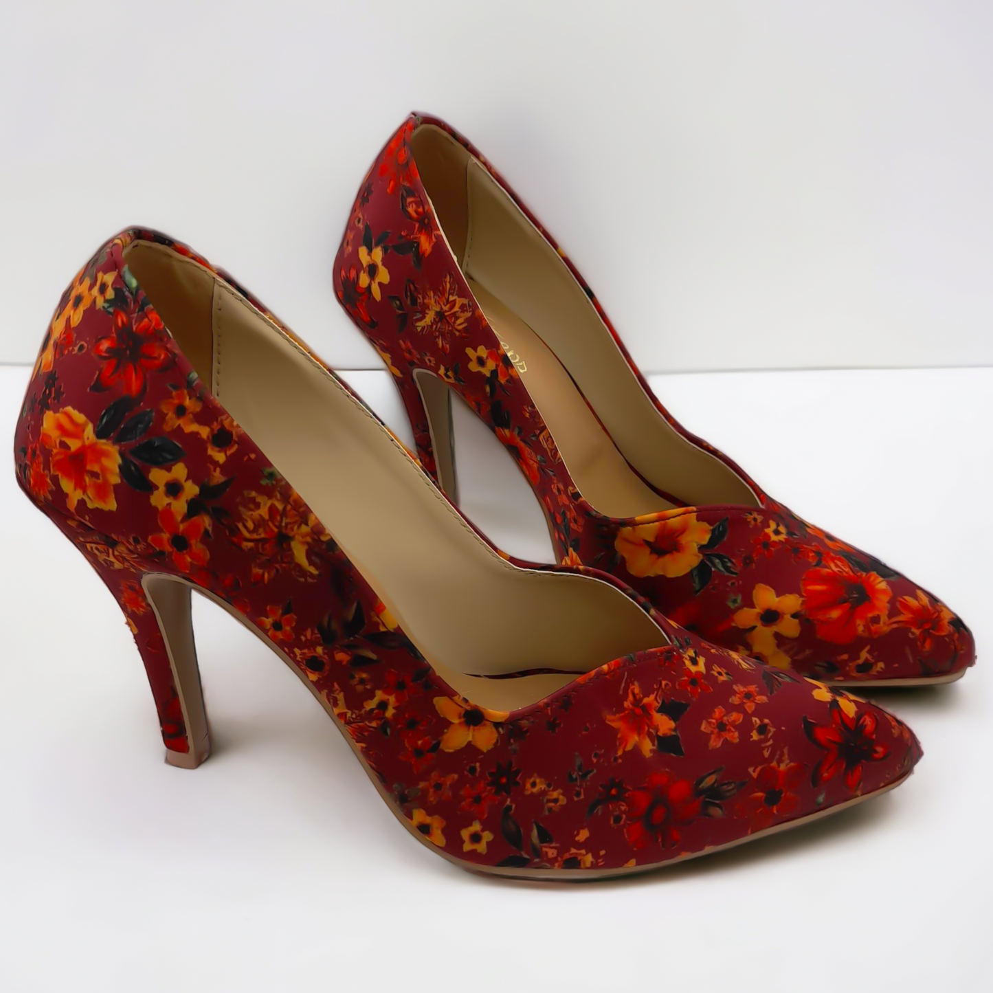 Floral Court Shoes Heels For Women