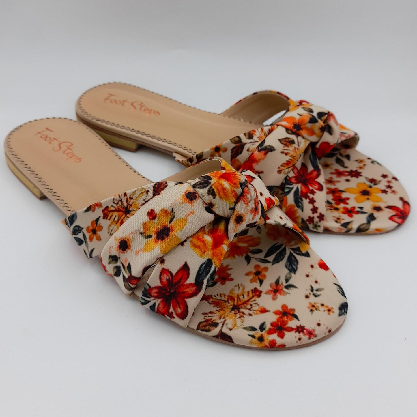 Summer Floral Knot Flat Slides