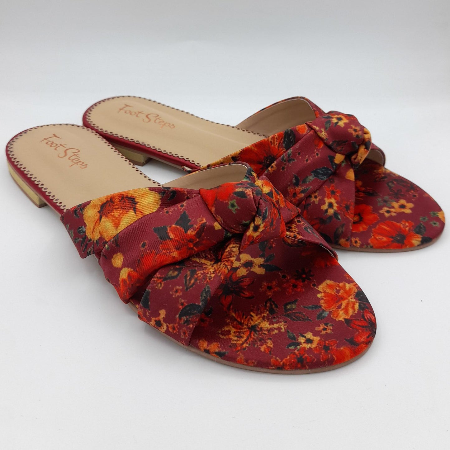 Summer Floral Knot Flat Slides