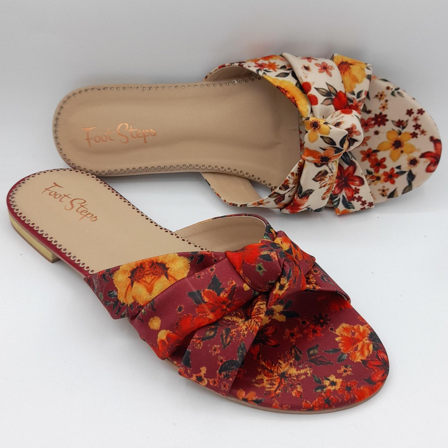 Summer Floral Knot Flat Slides