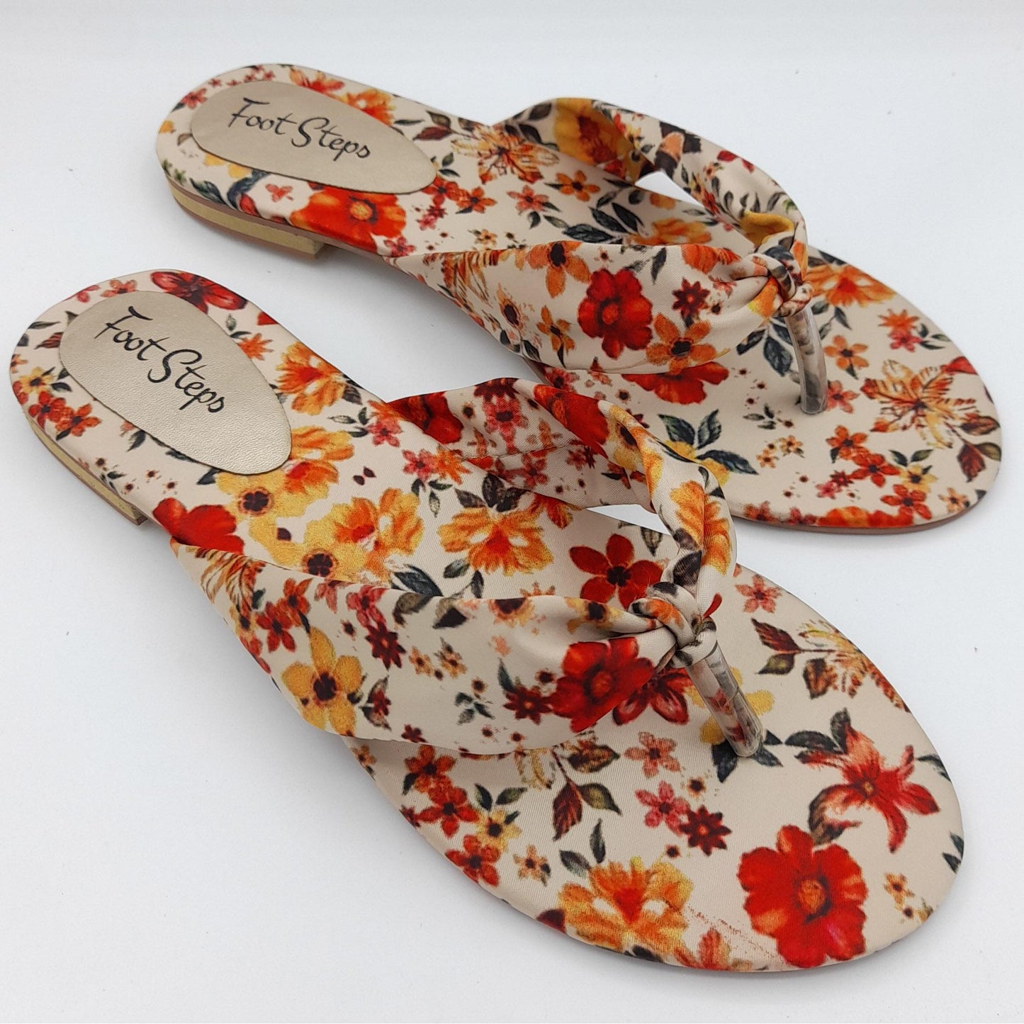 Summer Floral Flip Flops Flat Slides