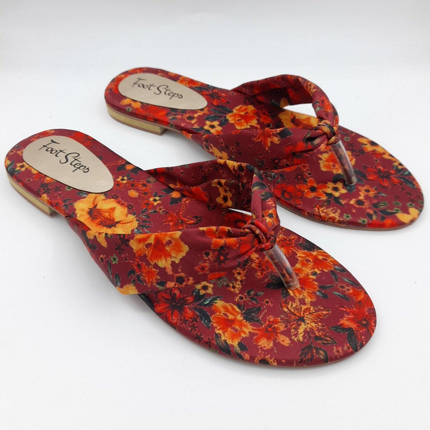 Summer Floral Flip Flops Flat Slides