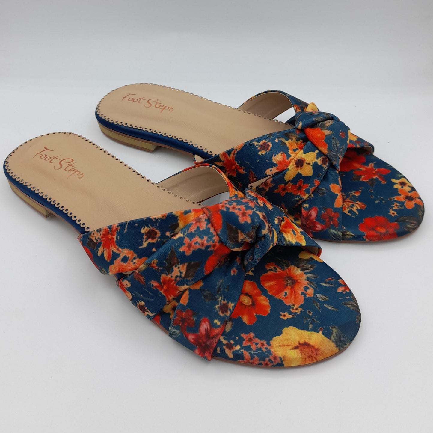 Summer Floral Knot Flat Slides