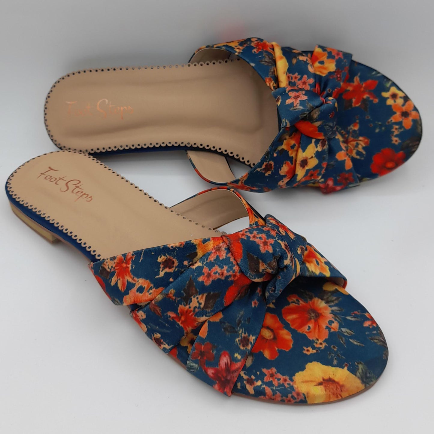 Summer Floral Knot Flat Slides