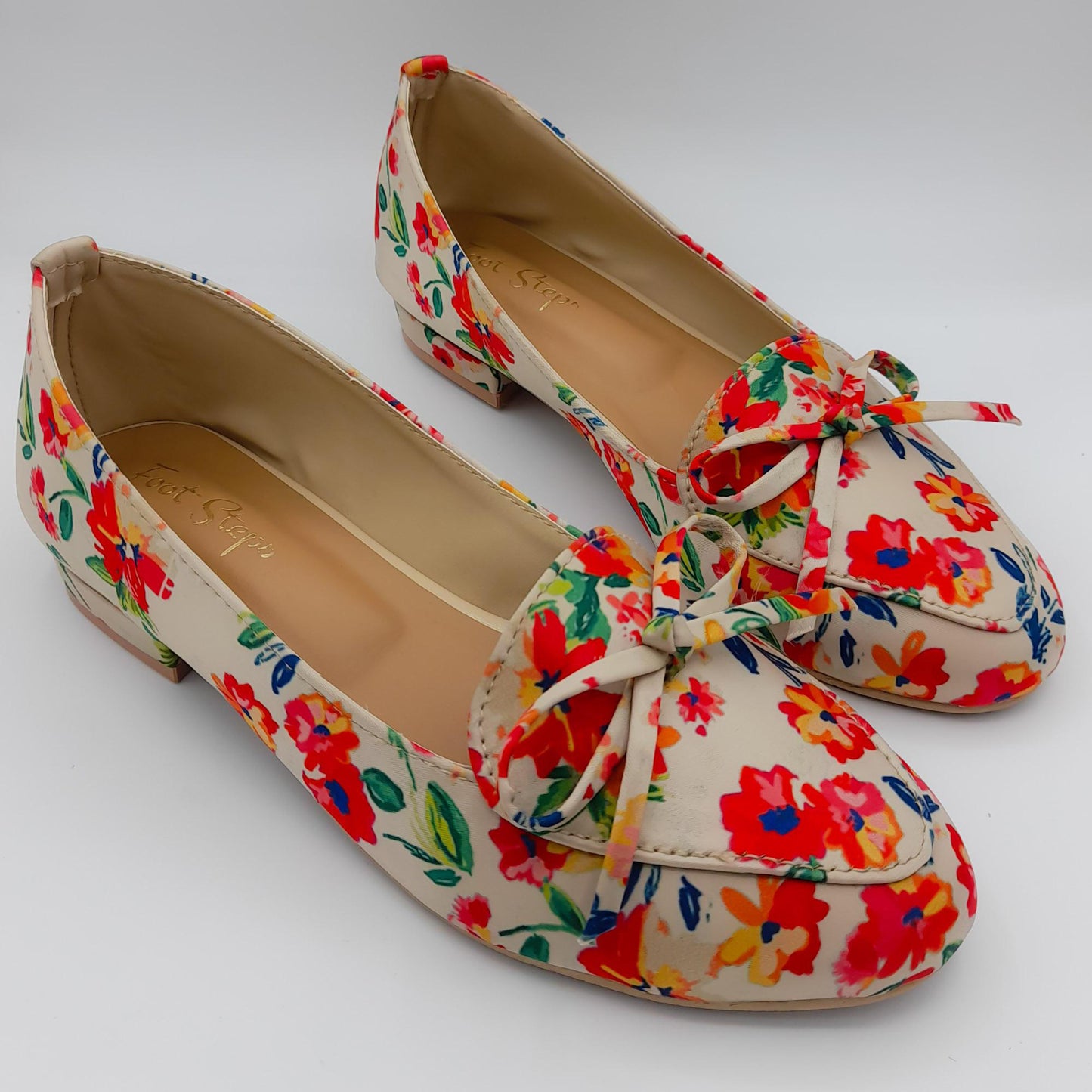 Floral Printed Loafer Shoes