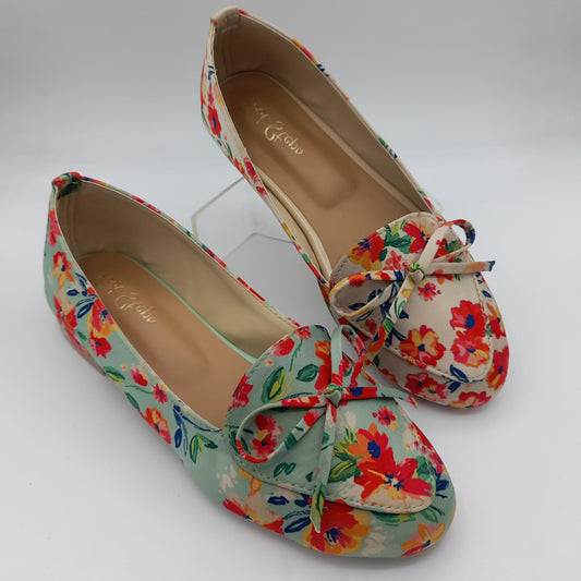 Floral Printed Loafer Shoes