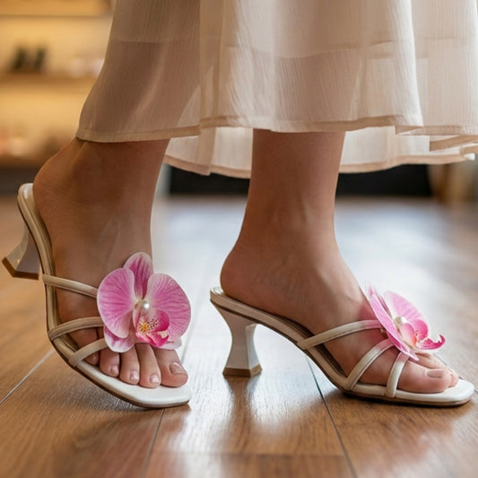 Orchid Bloom Floral Heels - RBFH|2650