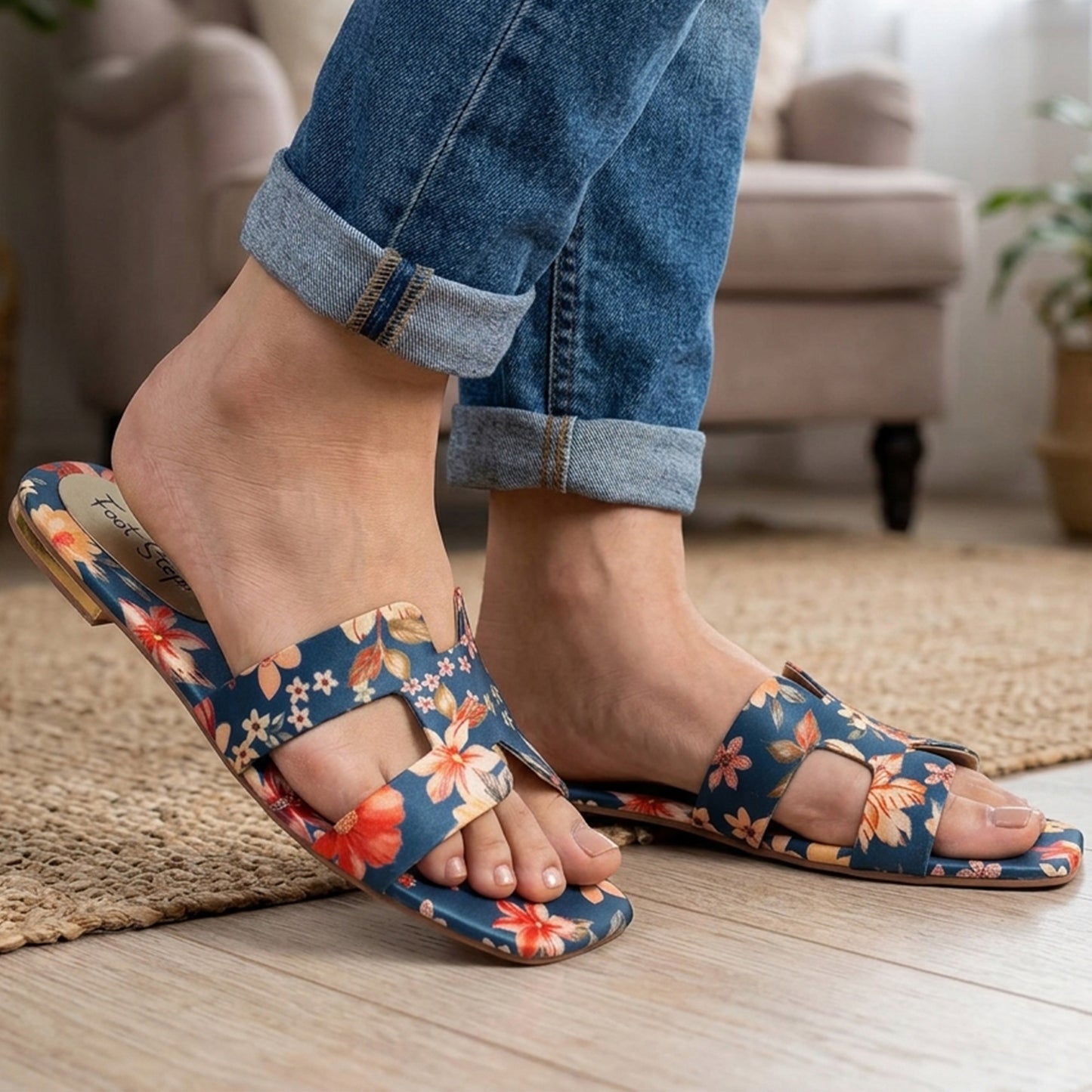 Summer Floral Flat Slides - SFH|2350