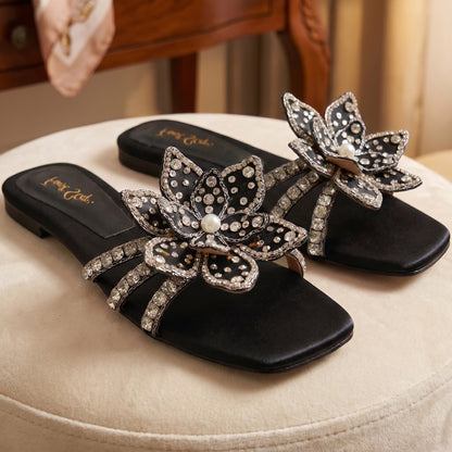Crystal Lotus Flat Slides - TCRF|3100
