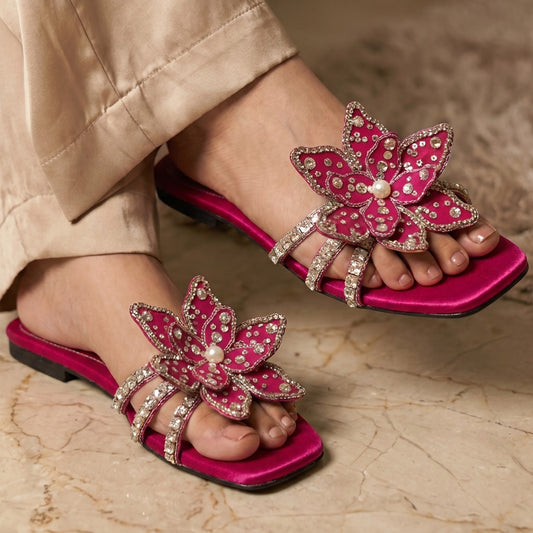 Crystal Lotus Flat Slides - TCRF|3100