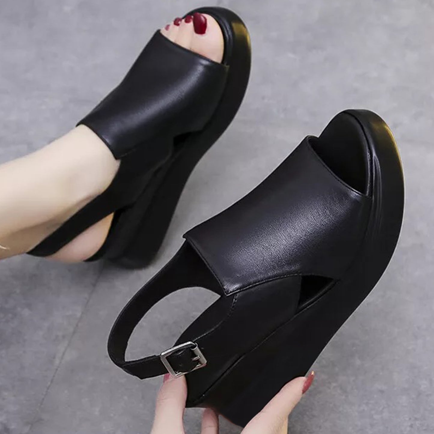 Thick Sole Platform Wedge Sandal For Women