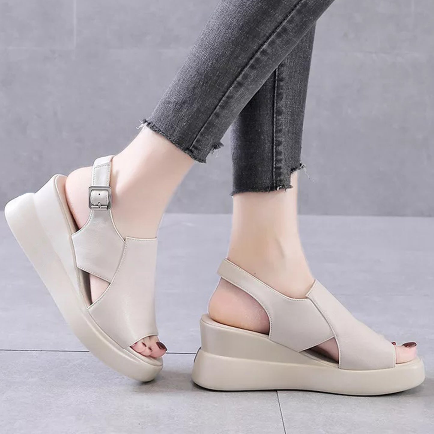 Thick Sole Platform Wedge Sandal For Women