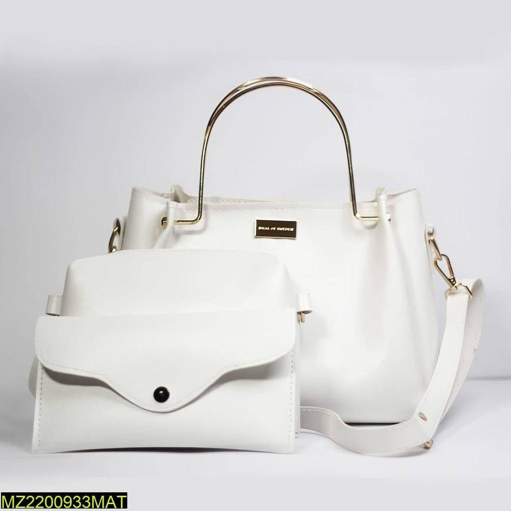 3 Pc Embossed Handbag Set - MZ2200933MAT