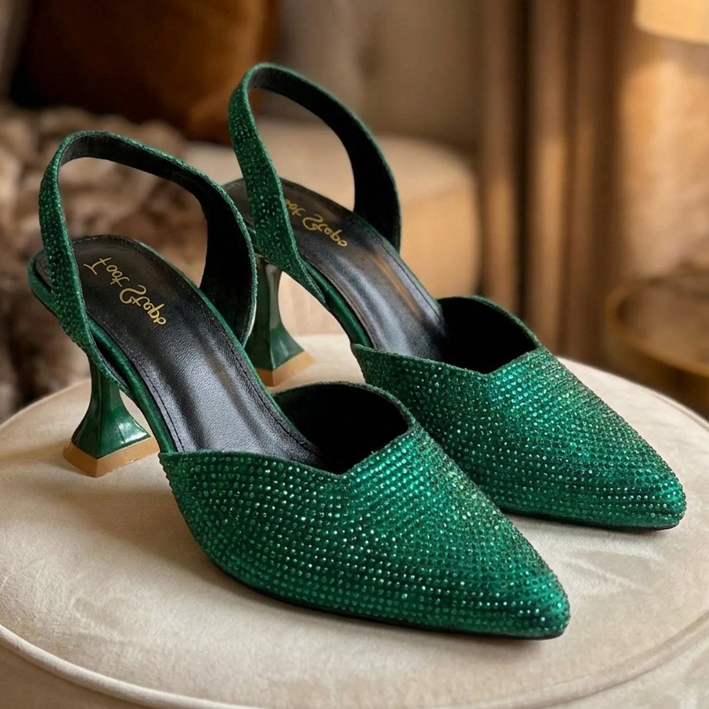 Kitten Rhinestone Heel Sandals - ZRH|2850