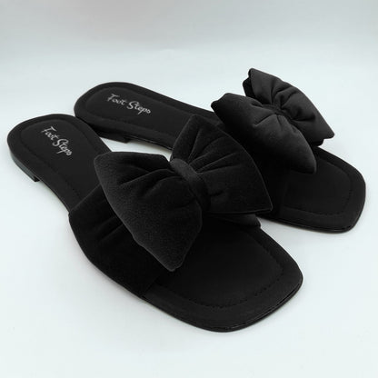 Casual Bow Decor SlippersFoot Steps