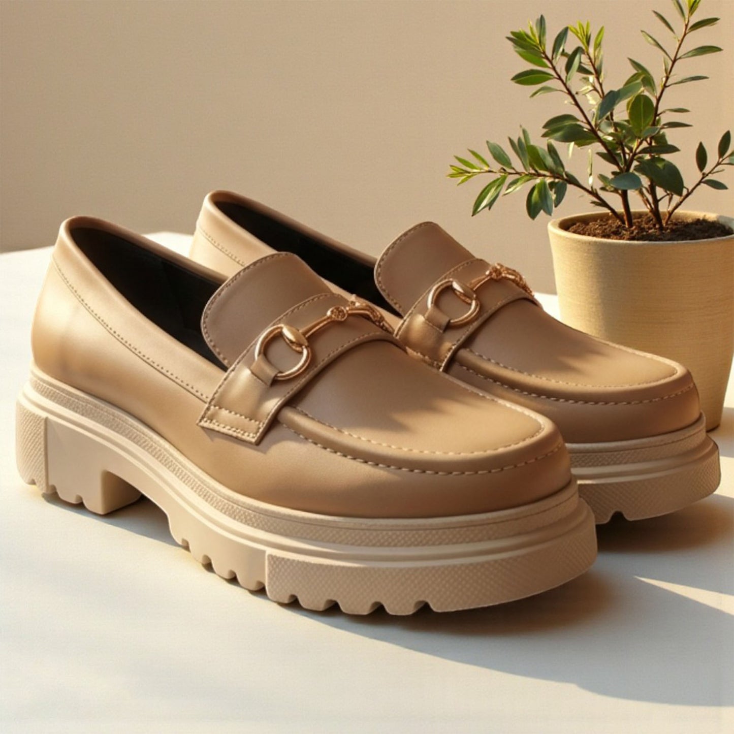 Chunky Loafers Wedge Shoes - CLWS|3250