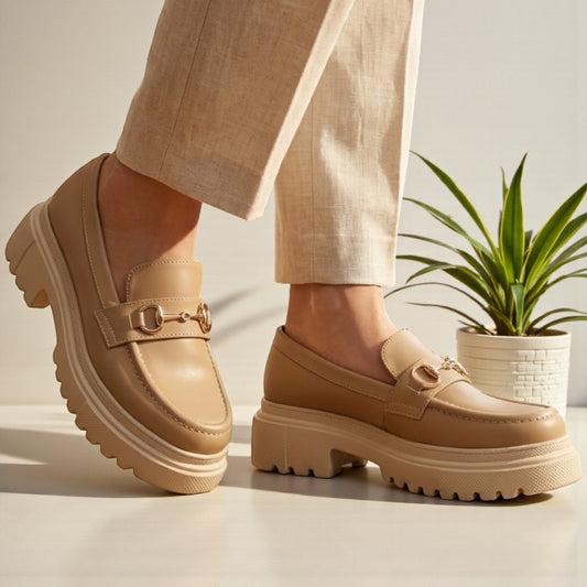 Chunky Loafers Wedge Shoes - CLWS|3250