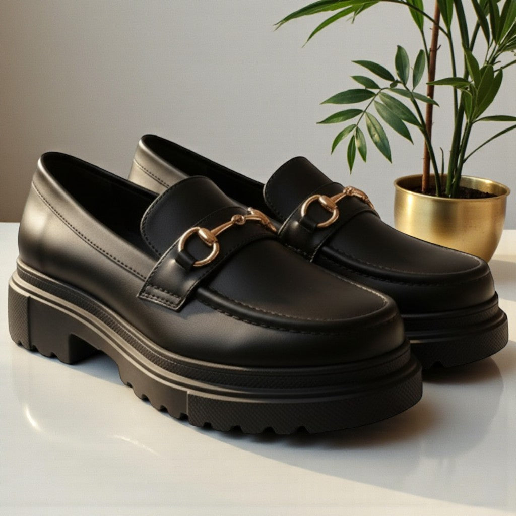 Chunky Loafers Wedge Shoes - CLWS|3250