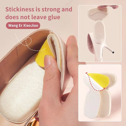 T-shaped Half Insole Cushion Pad Adhesive Heel Liner Protection For Pain Relief
