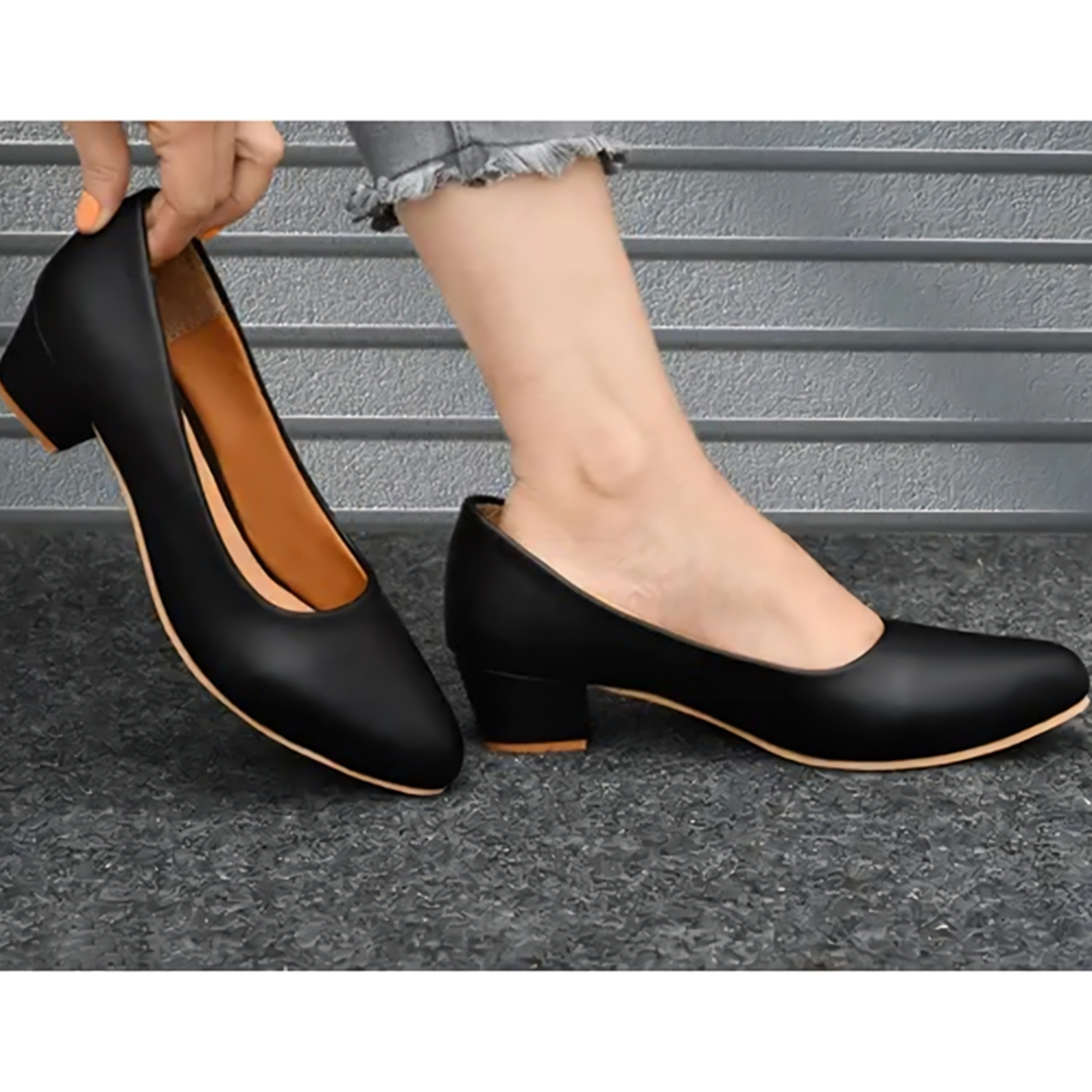 Court Shoes Block Heel Pumps