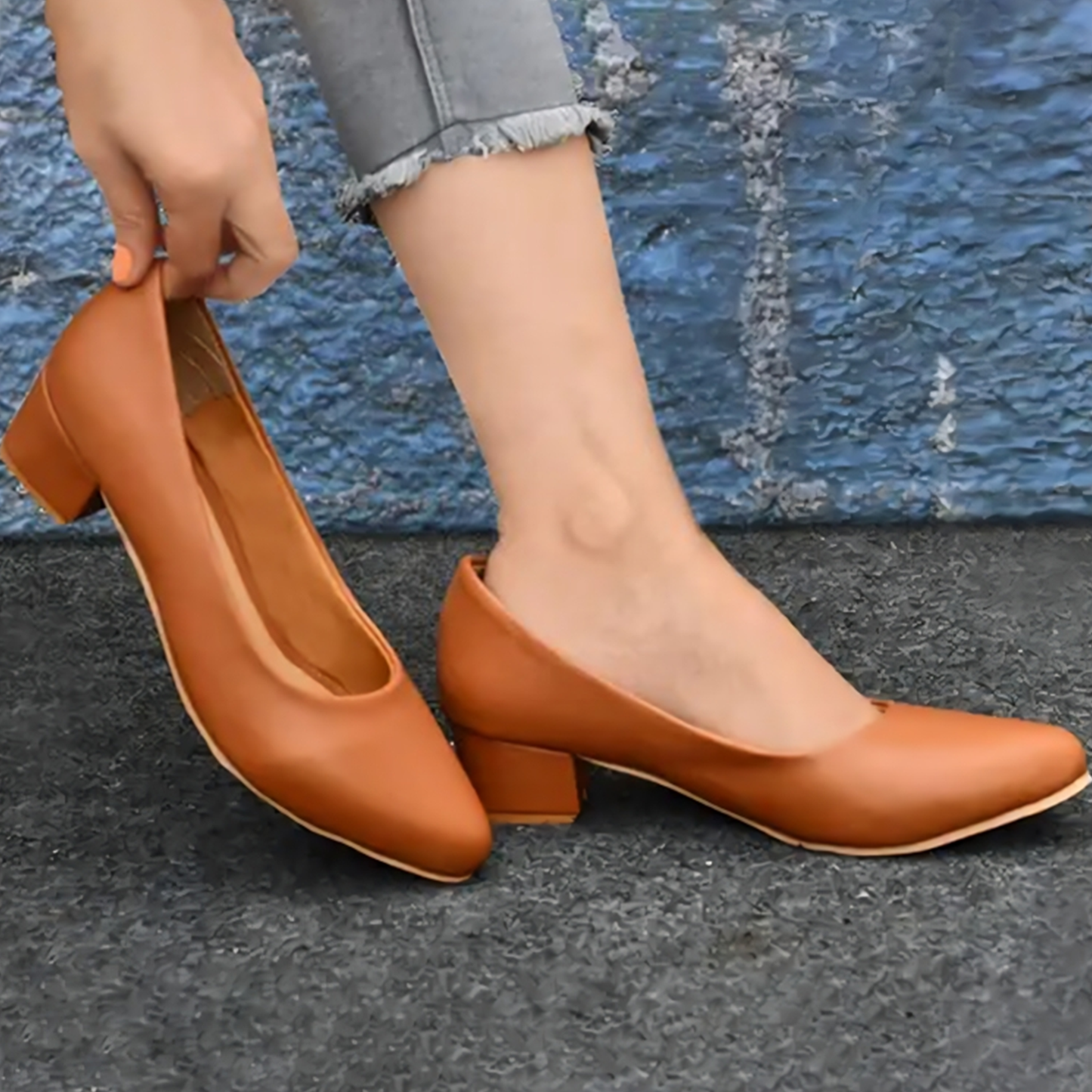 Court Shoes Block Heel Pumps