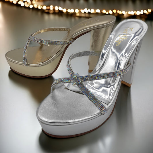 Platform High Heels Embellished Sandals For Women