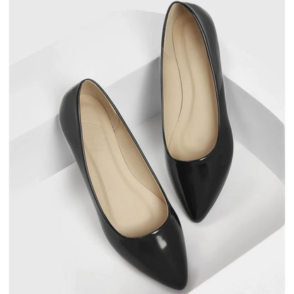 Glossy Flat Pumps Shoes - GFP|1765