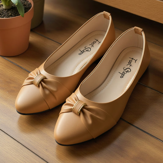 Ballerina Shoes with Bow Accent - MBK|1765
