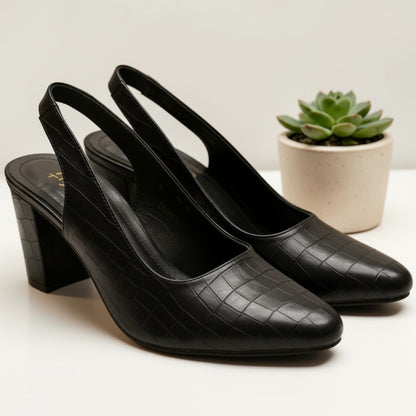 Slingback Block Heels Pumps - CRBP|2575