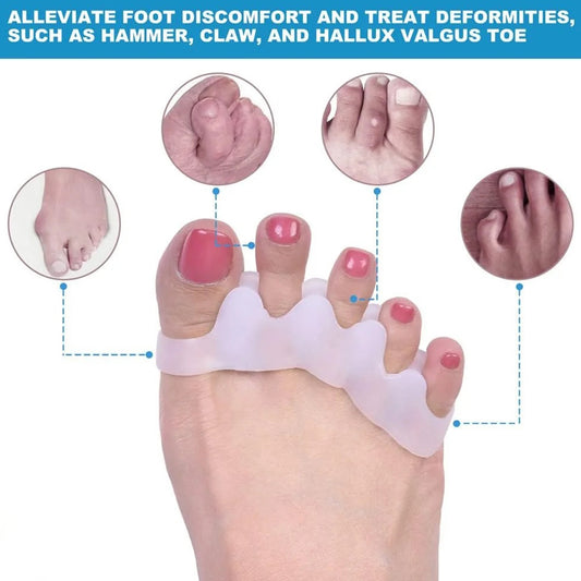 Silicone Gel Toe Separator for all foot fingers Toe Spacer and Stretcher