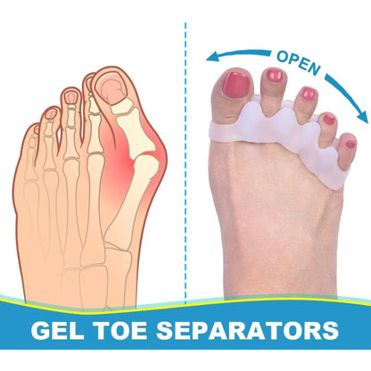 Silicone Gel Toe Separator for all foot fingers Toe Spacer and Stretcher