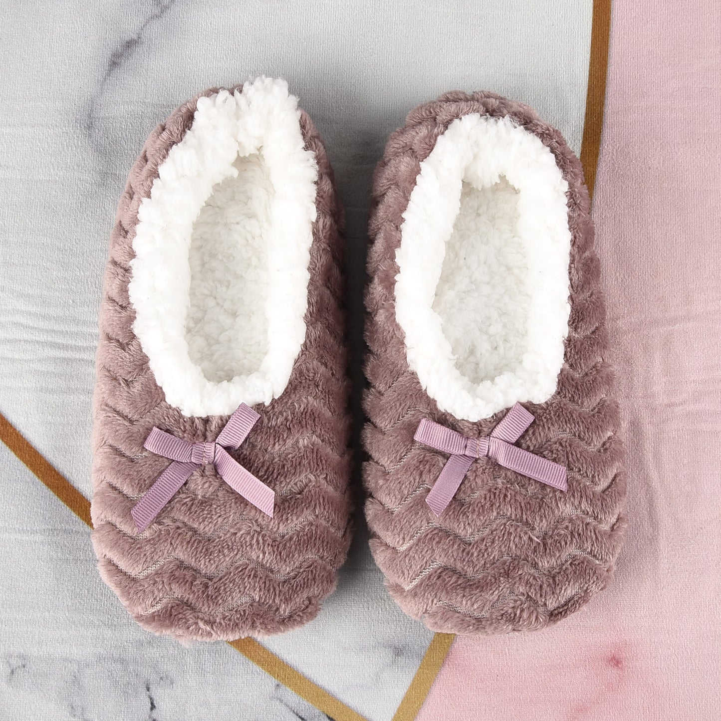 Warm Winter Wool Slippers Indoor Soft Plush Non-slip House Slippers Shoes For Women