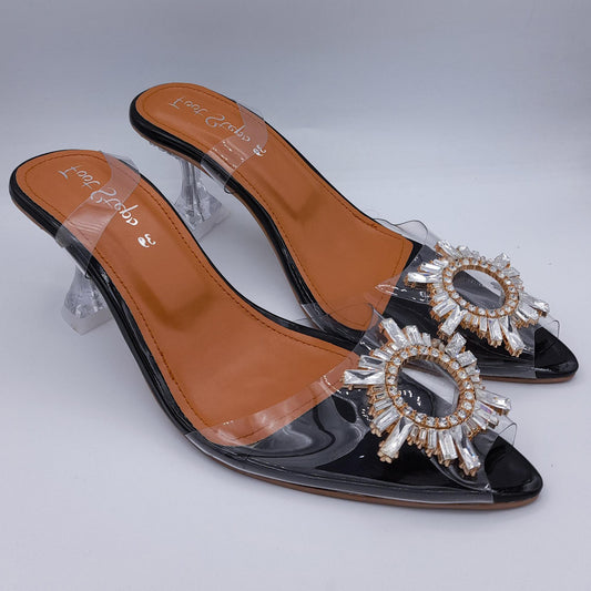 Cinderella Crystal Heels Transparent Sandals