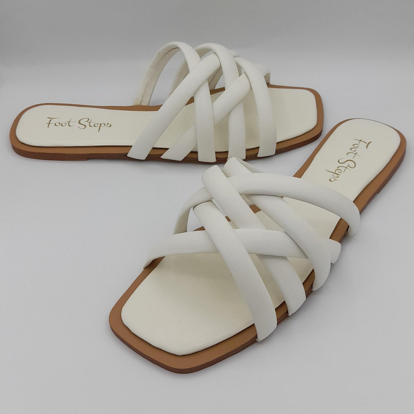 Strappy Flat Slides For Women