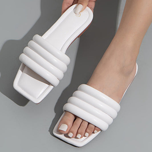 Quilted Flat Slides For Women